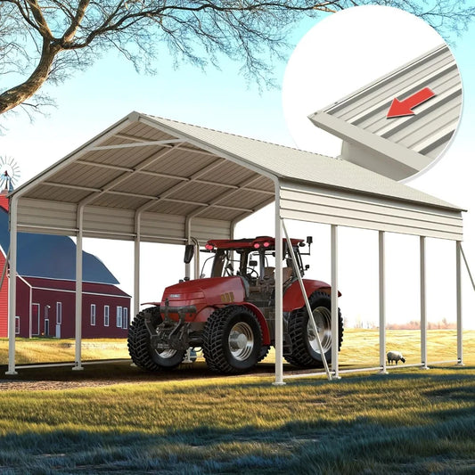 Frame Heavy Duty Vertical Roof Metal Carport Shelter