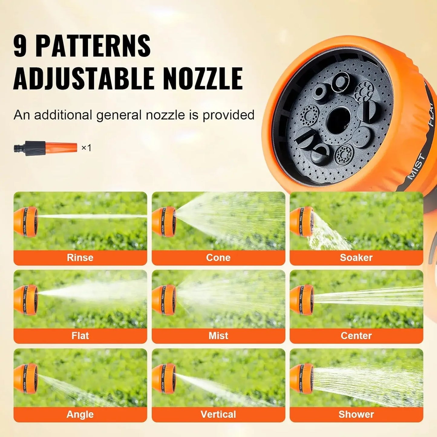 Retractable Hose Reel 65 ft x 5/8 inch Wall-Mounted Garden Hose