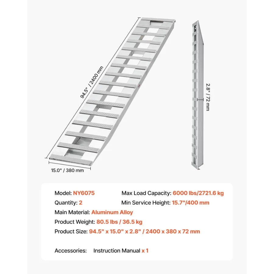 High Concerned Loading Ramps 2 Pieces Trailer Ramp Set