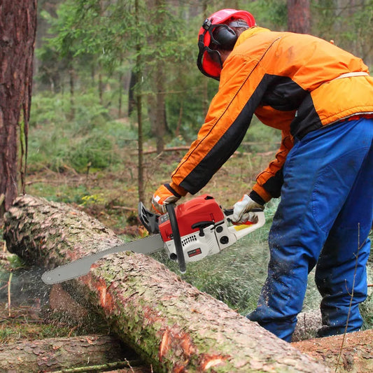 2-Stroke Petrol Chainsaw 52cc 7500rpm 22" Gas Handheld Powered Chain saws Gasoline Chainsaw for Chopping logs Cutting Trees