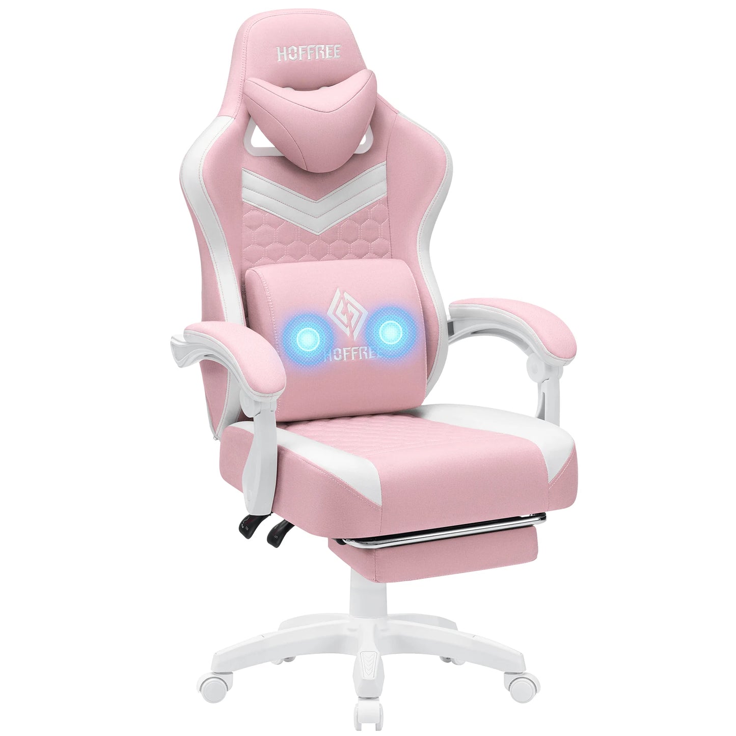 Ergonomic Office Chair With Footrest Bluetooth Massager