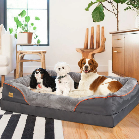 BINGOPAWCN Orthopedic Foam Dog Bed With Removable Cover