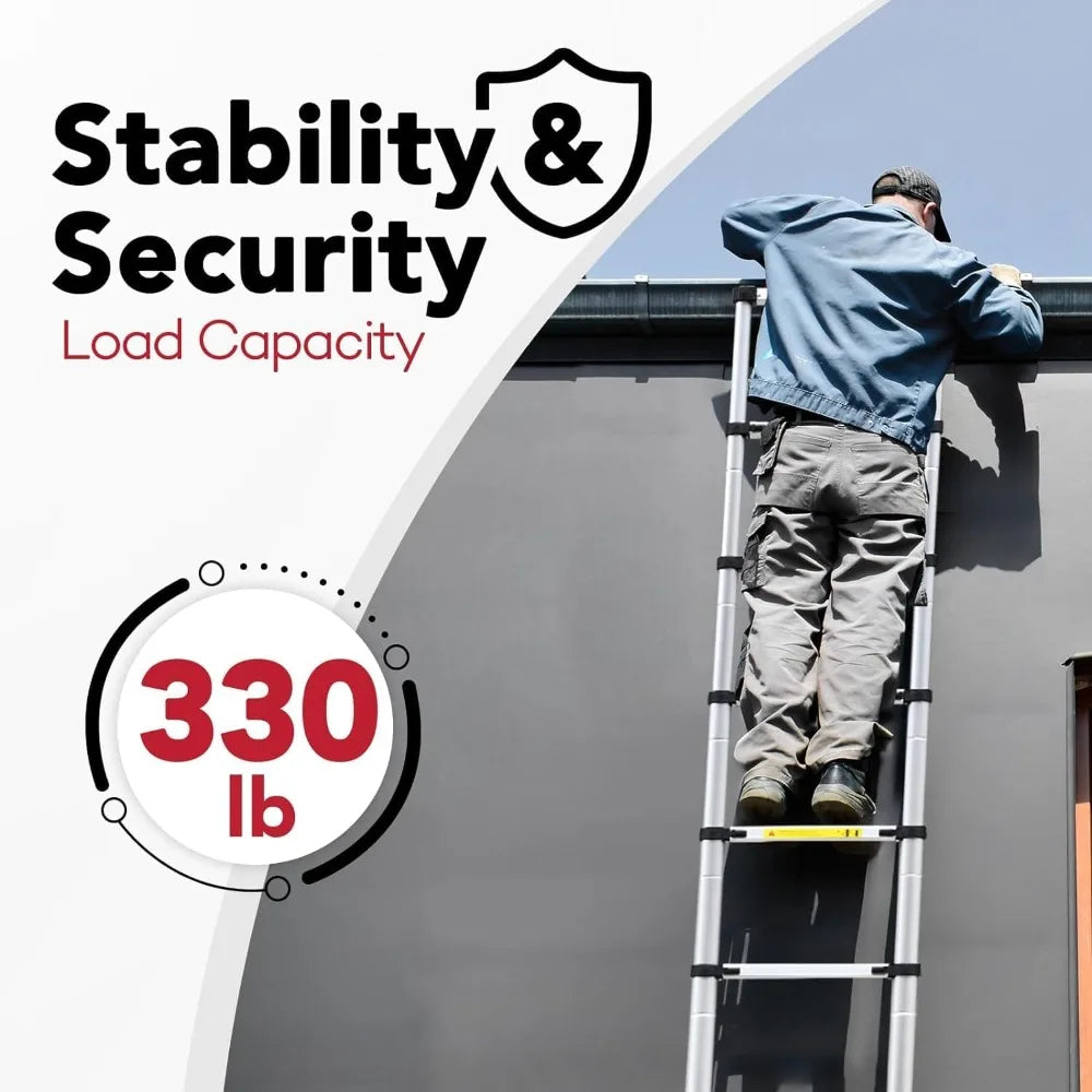 Telescoping A Frame Aluminum Ladder For Outdoor Use