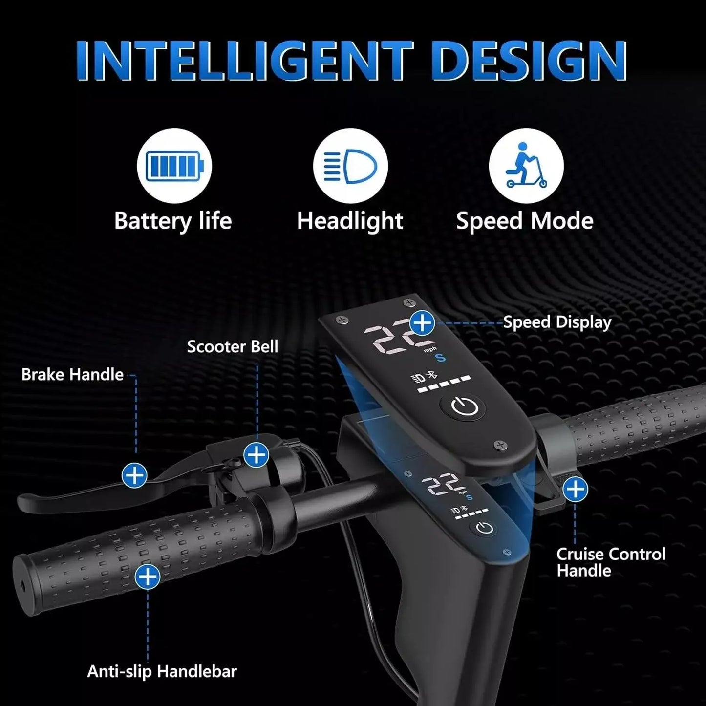 Ladped Folding Electric Scooter 22 MPH 500W Long Range