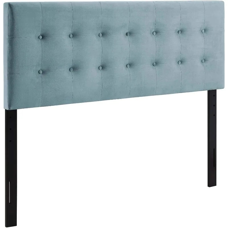 Modway Emily King Biscuit Tufted Performance Velvet Headboard Light Blue