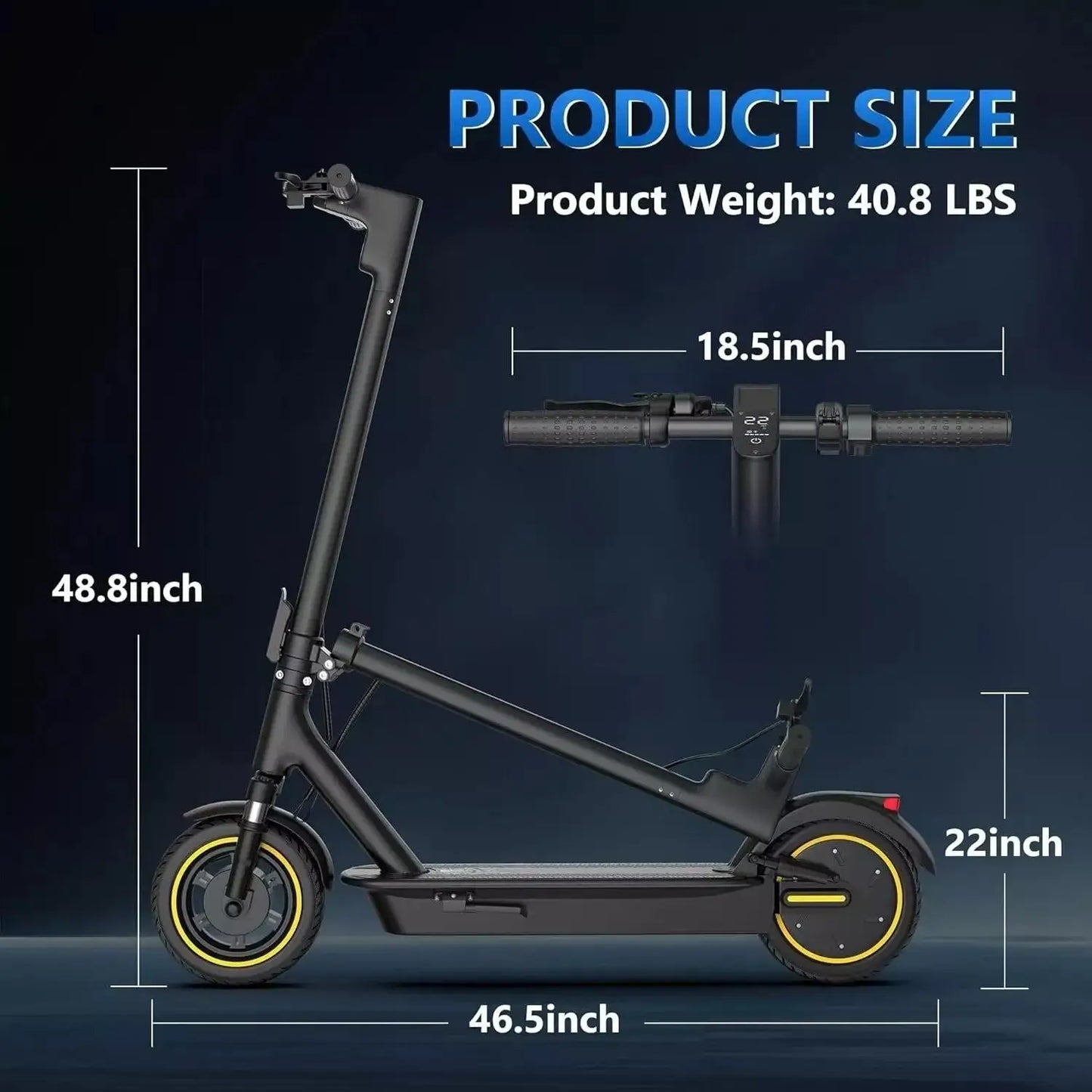 Ladped Folding Electric Scooter 22 MPH 500W Long Range