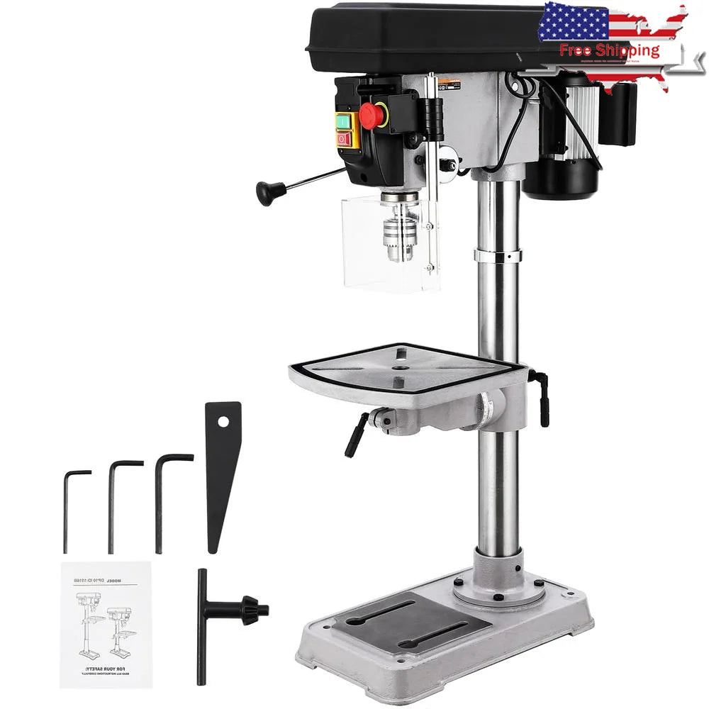 15 Inch Benchtop Drill Press 7.5 Amp Copper Motor Tool