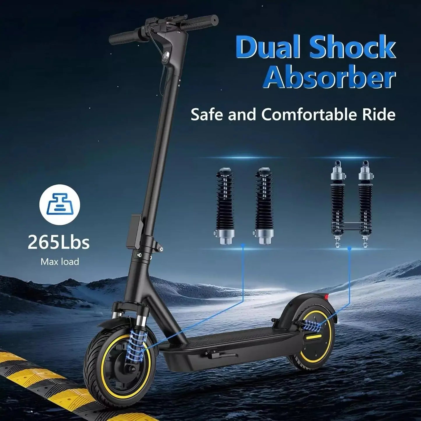 Ladped Folding Electric Scooter 22 MPH 500W Long Range
