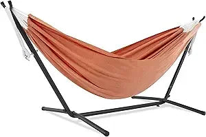 Double Sunbrella Hammock with Space Saving Steel Stand, 450 lb Capacity - Premium Carry Bag Included (Token Surfside)