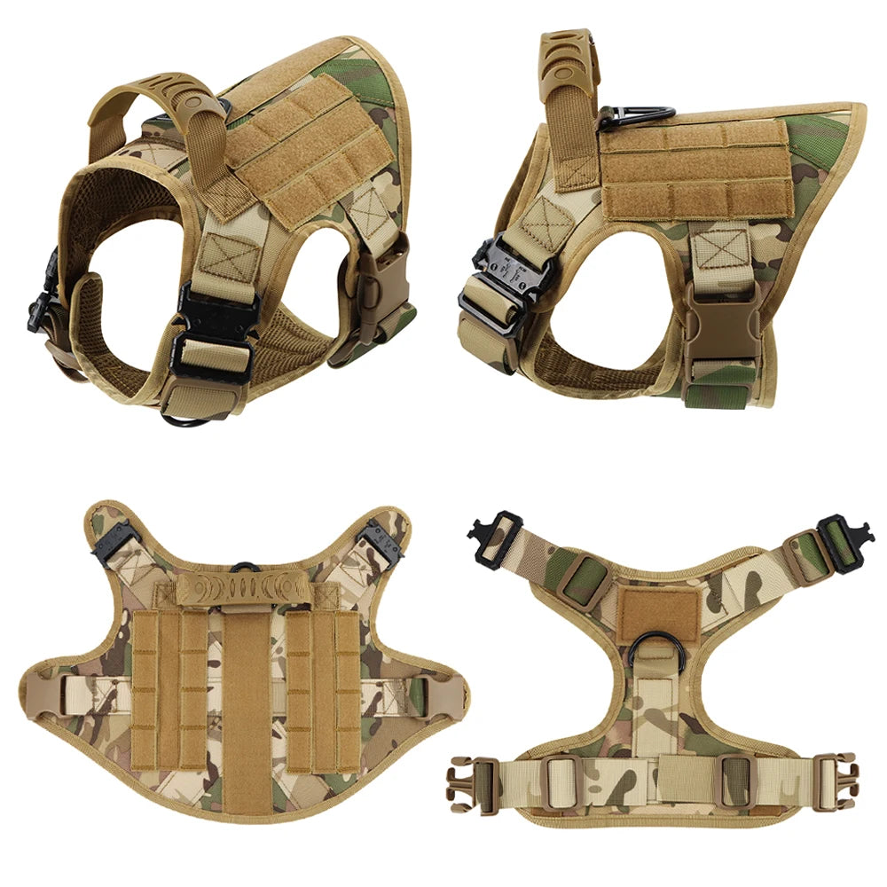 PETRAVELCN Military Large Dog Harness Vest Patches Set