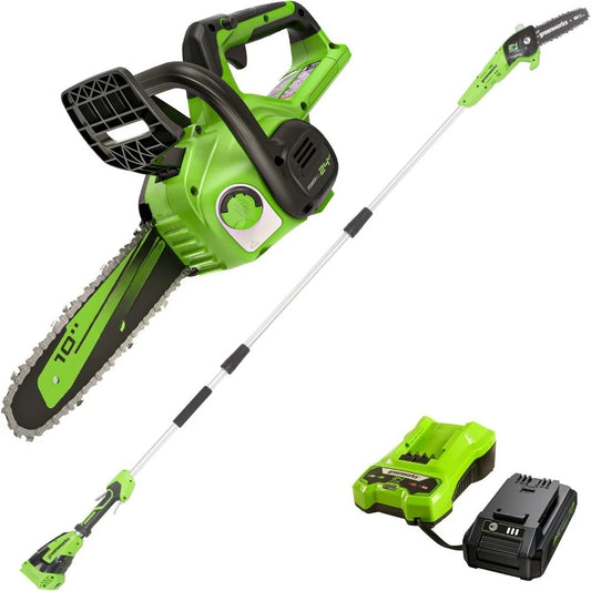 Hign Concerned 24V Chainsaw Polesaw Combo Kit With 2Ah