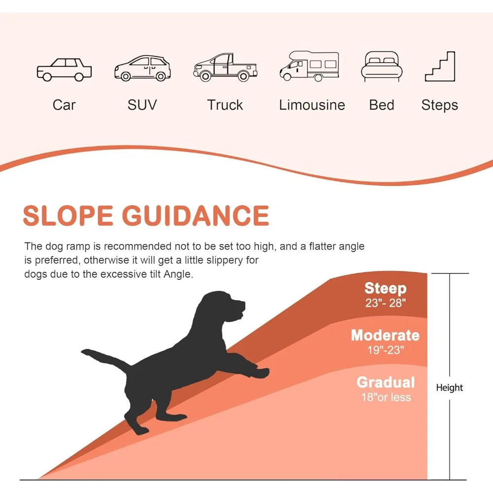 BlackDog Door Folding Ramp Non Slip With Raised Rails