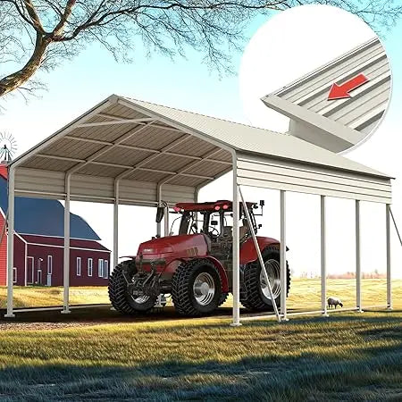 Frame Heavy Duty Vertical Roof Metal Carport Shelter