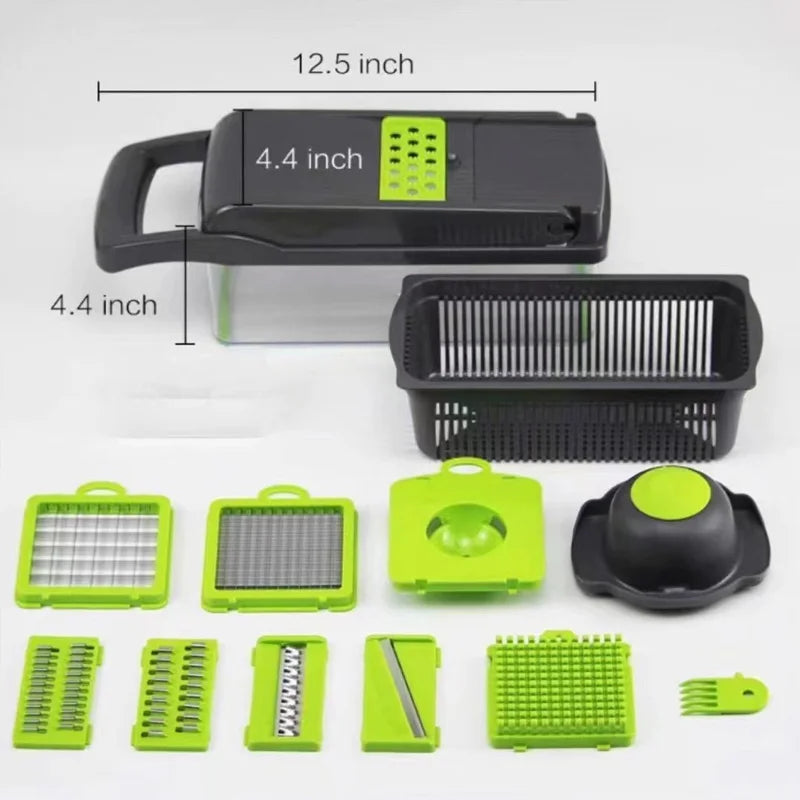 Fruit and Vegetable Tools 16 Piece Vegetable Chopper Set