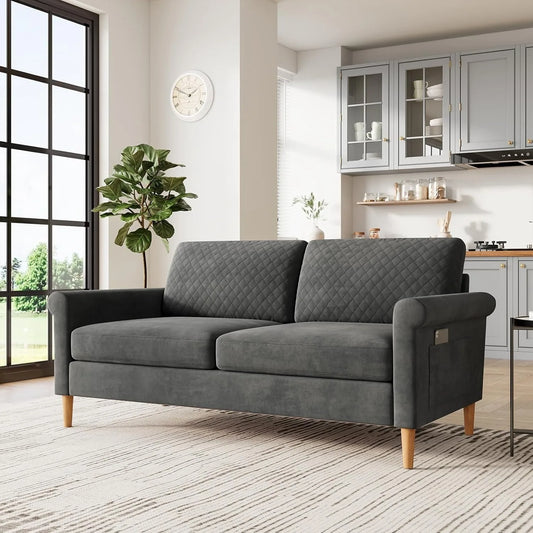 Vesgantti Mid Century Modern Loveseat Sofa For Living Room