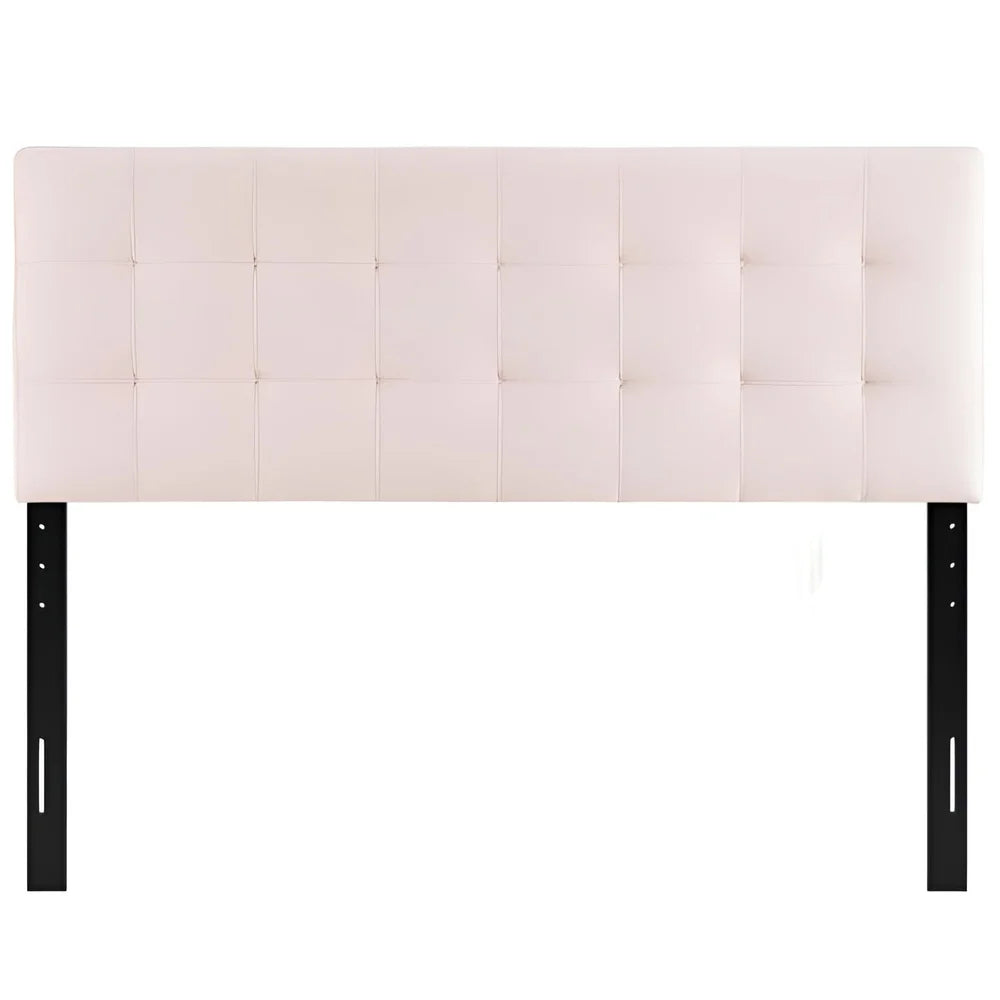 Lily Biscuit Tufted Velvet Headboard Full Adjustable Height Padded Upholstered Stain Resistant Bedroom Guest Room Essential
