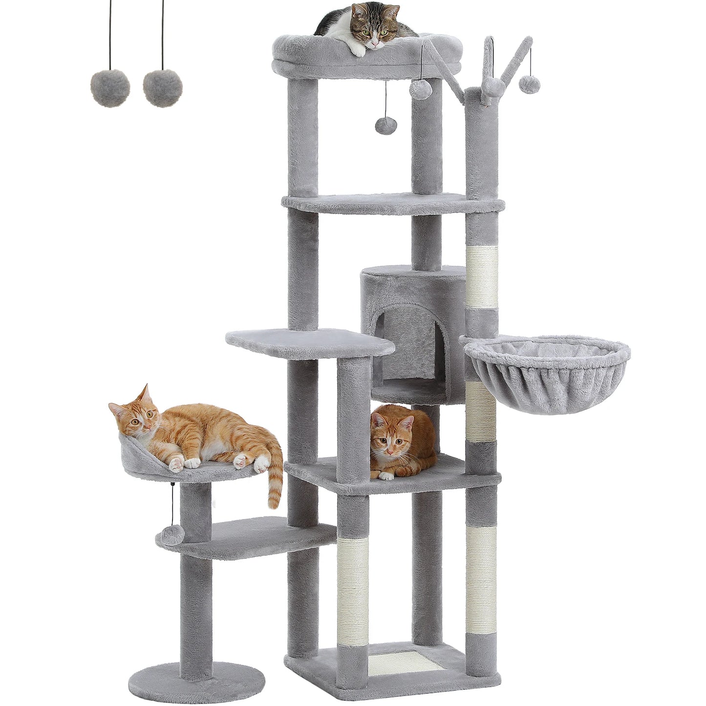 PETEPELACN Cactus Tall Cat Tree Multi Level Cat Tower