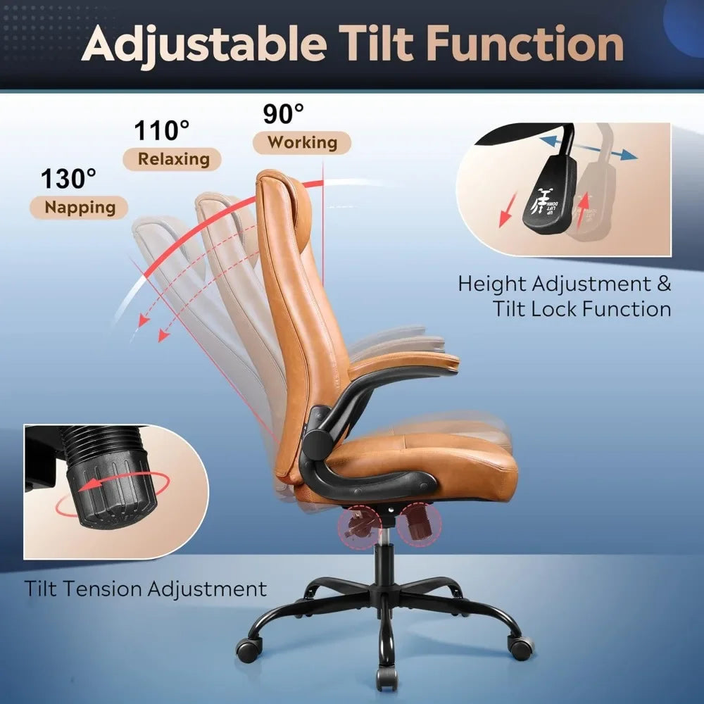 Ergonomic High Back Office Chair With Adjustable Armrests