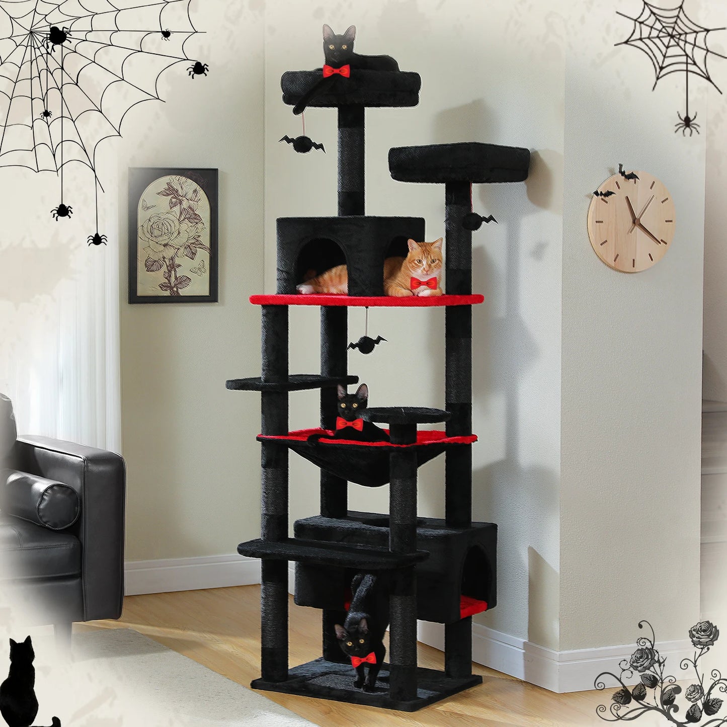 PAWZ Road Exquisite Large Cat Tree Indoor Five-Tiered Tower