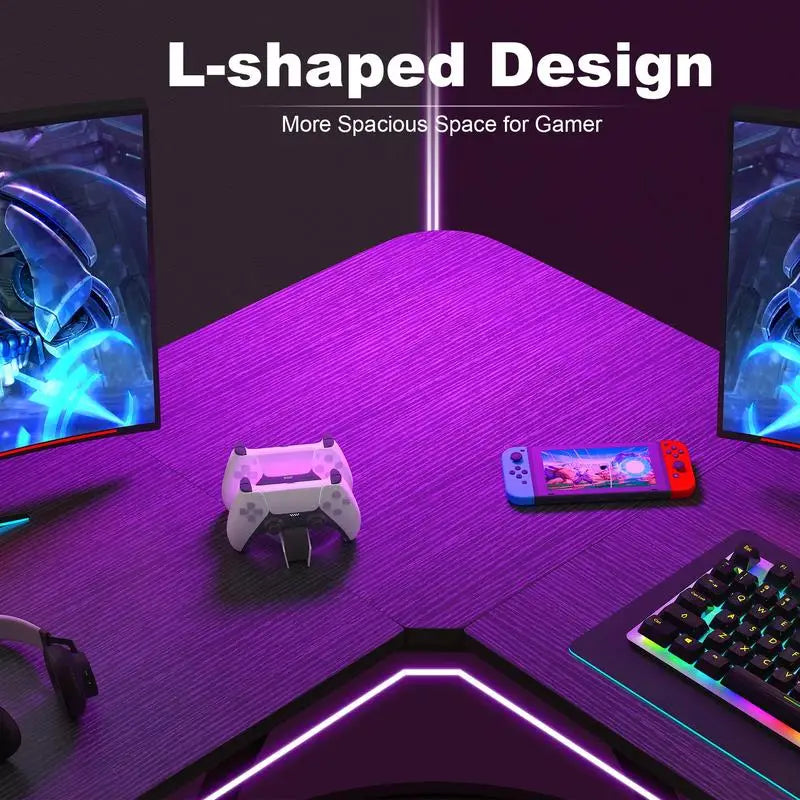 Gaming Furniture Gamer Desk,gaming Desk,L Shaped Gaming Desk Corner Computer Deskcomputer Desk Thick Tables & Desks,black Comput