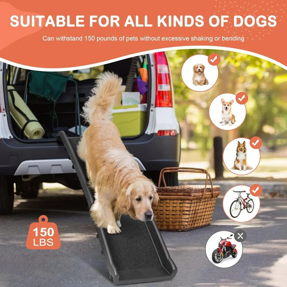 BlackDog Door Folding Ramp Non Slip With Raised Rails
