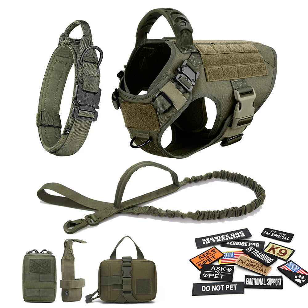 PETRAVELCN Military Large Dog Harness Vest Patches Set