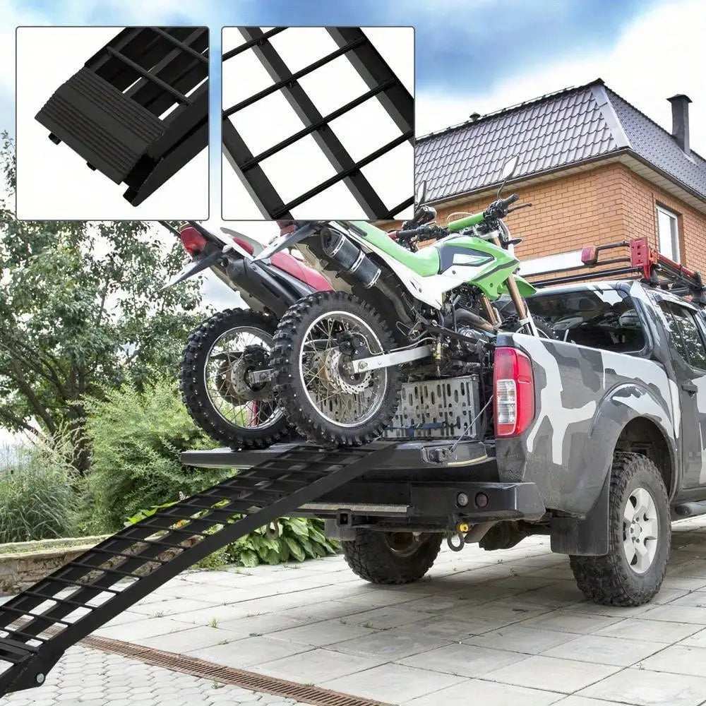 Lightweight Folding Aluminum Arch ATV Ramps Pair 1200 Lbs