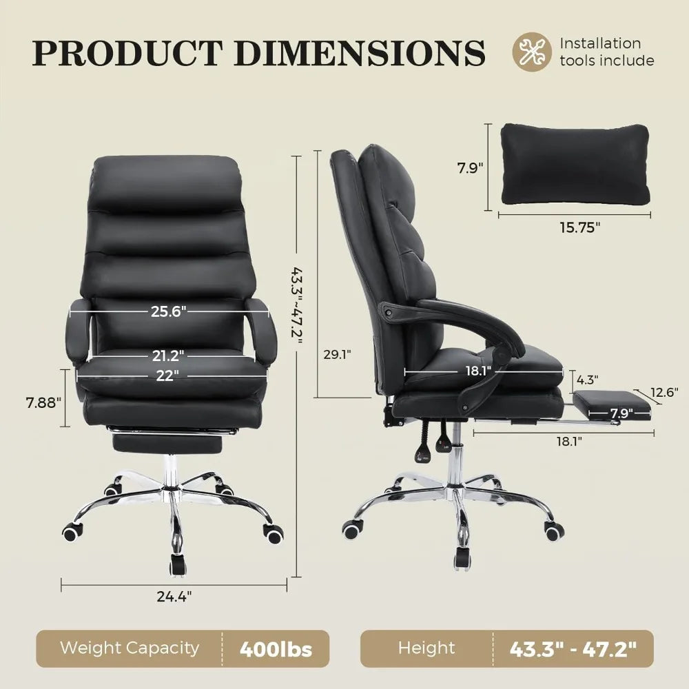 HUANZHUANG Ergonomic Big And Tall Office Chair With Tilt