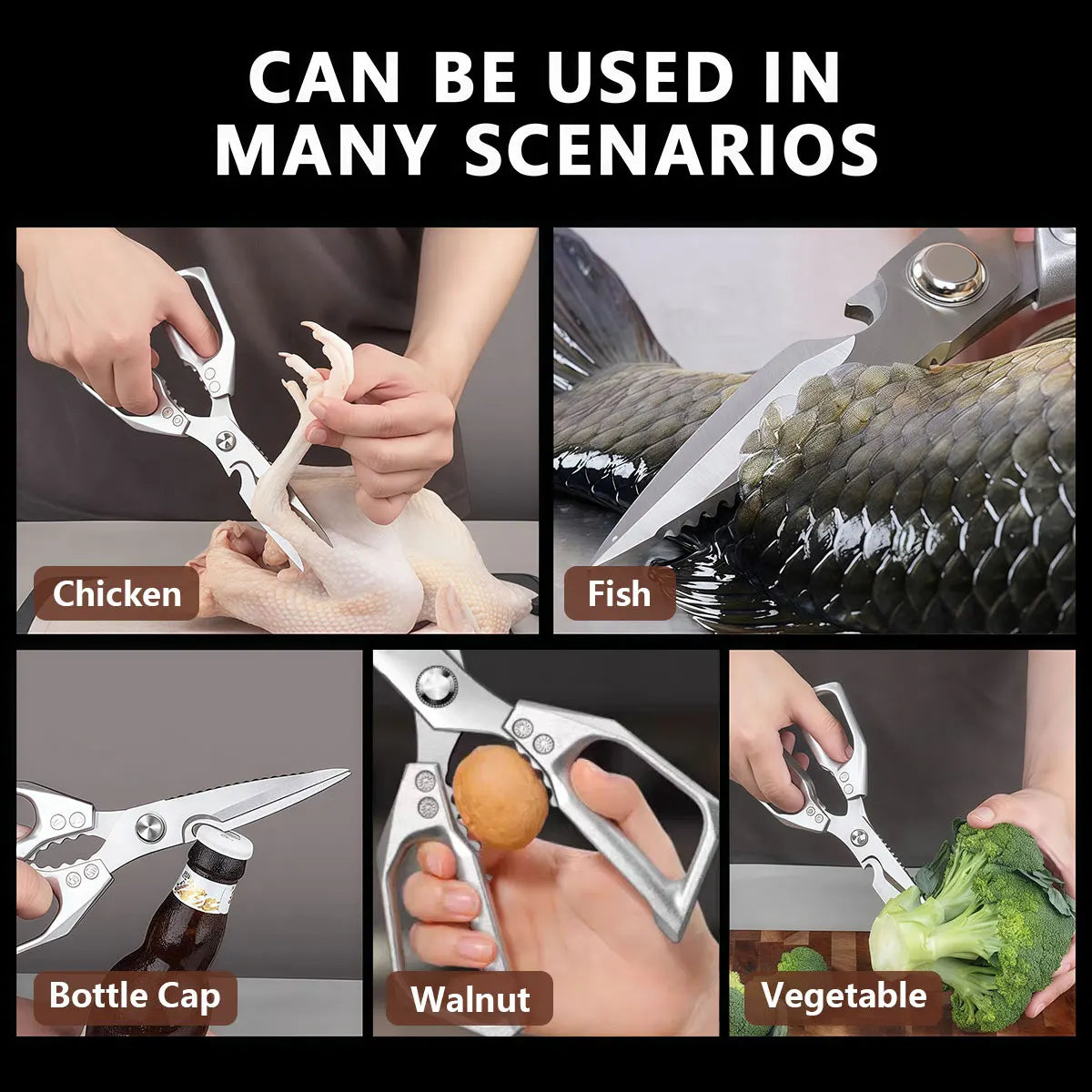 Design Stainless Steel Kitchen Shears Multifunctional Scissors