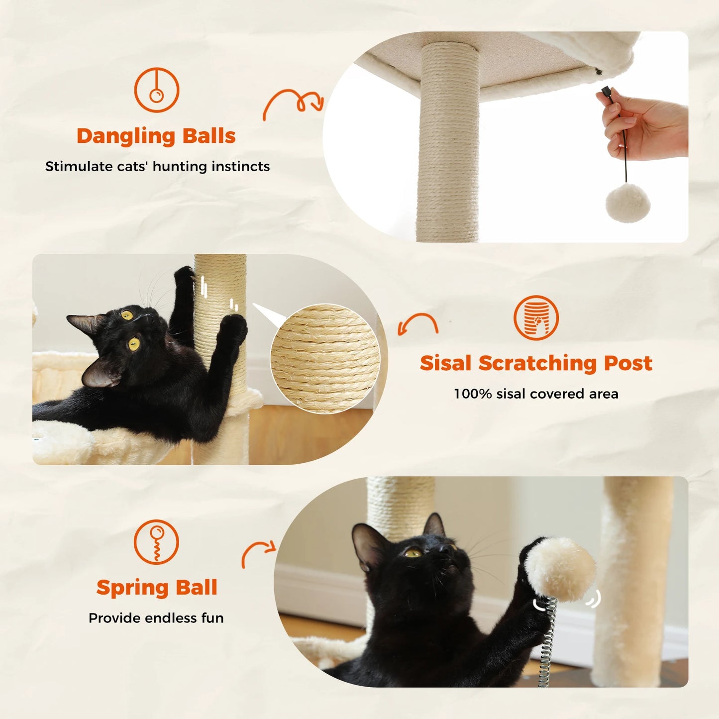 PAWZ Road Multi-Level Wood Cat Tree