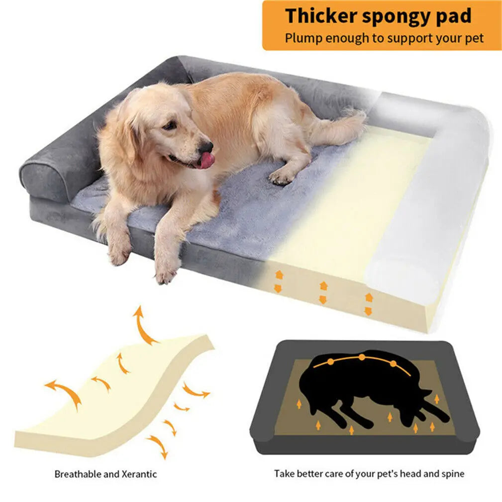 BINGOPAWCN Orthopedic Dog Bed Cushion With Removable Cover