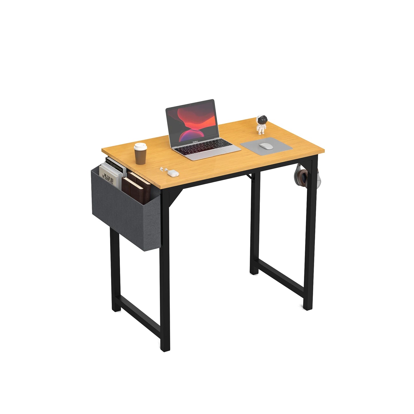 JHK Computer Desk Office Gaming Table with Side Bag Headphone Hook