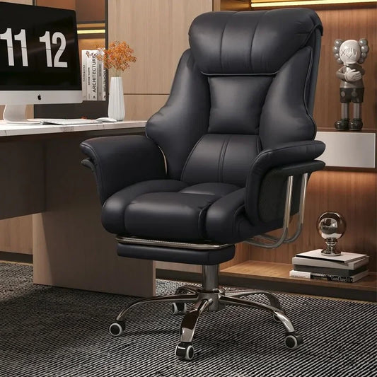 Luxury Ergonomic Office Chair Reclining With Footrest Comfort