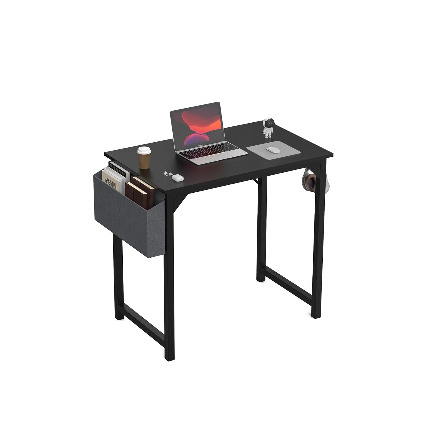 JHK Computer Desk Office Gaming Table with Side Bag Headphone Hook